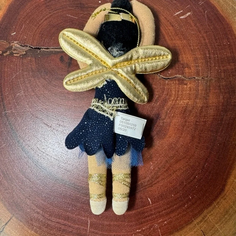 Target Wondershop Ballerina Fairy Christmas Ornament Navy Blue Gold 051050259